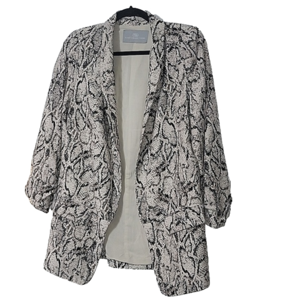 Tart COLLECTIONS blazer in snake print, seasonless classic, Size Medium